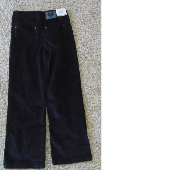 *Velour Pants SO sz 10 Black Adjustable Waist Glitter 4 Pocket Stretch Girls - Picture 3 of 4
